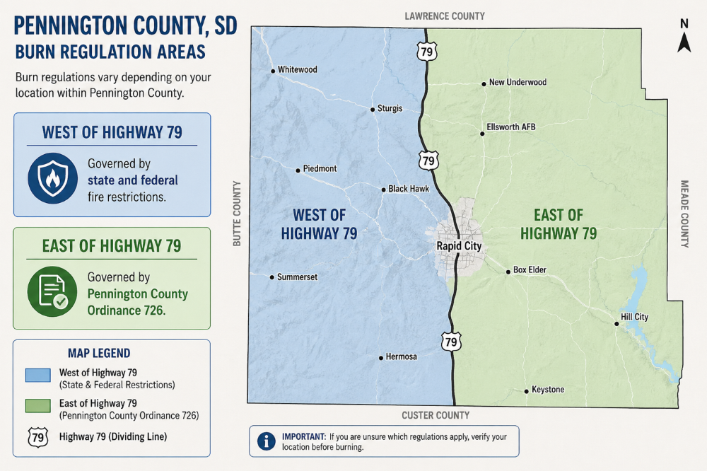 Pennington County Burn Regulation Areas